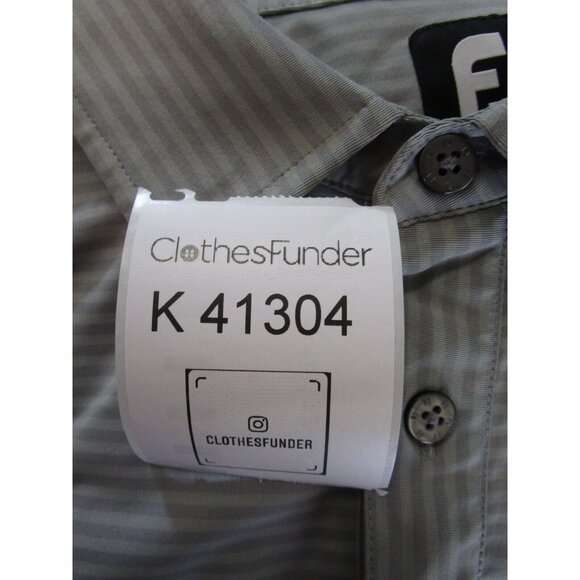 FootJoy Polo Shirt XL FJ Golf Pullover Rugby Striped Embroidered Logo - Picture 11 of 11